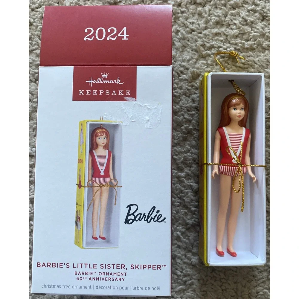 2024 HALLMARK‎ KEEPSAKE BARBIE'S LITTLE SISTER SKIPPER 2024 60TH ANNIVERSITY NIB